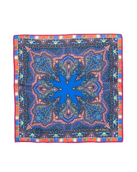 Shop ETRO  Pochette Uomo: Etro fazzoletto da taschino in twill di seta.
Stampa piazzata Paisley ornamentale.
Dimensioni: 45 x 45 cm.
Composizione: 100% Seta.
Fabbricato in Italia.. 1T199 4005-200